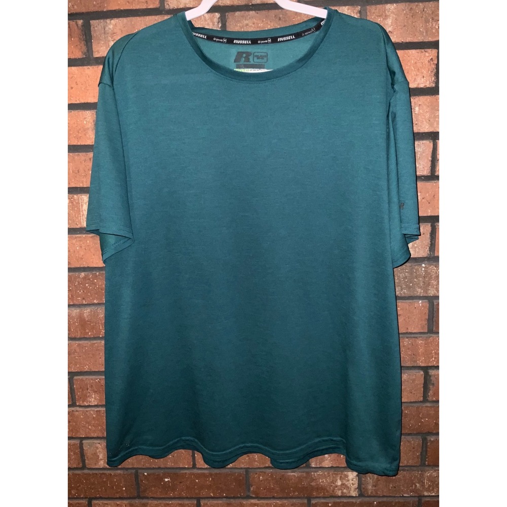 Russell Athletic Mens Teal Dri-Power 360 FreshForce Performance T-Shirt 2XL